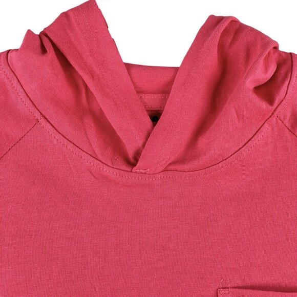 NWOT ARIAT REBAR Women's Coral Red Long Sleeve Hooded T-shirt Size Medium - Picture 3 of 13